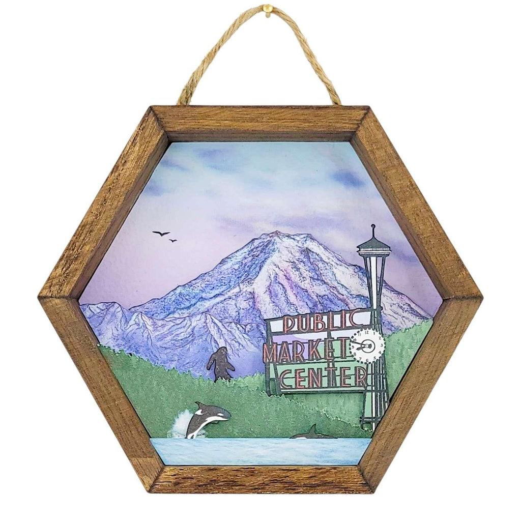 Diorama - 5x6in - Only in Seattle Hex by Rainier Renditions