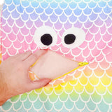 Bag - Chomper Buddy Drawstring (Mermaid Scales Pink) by Peek A Boo Plush, image 4 of 5