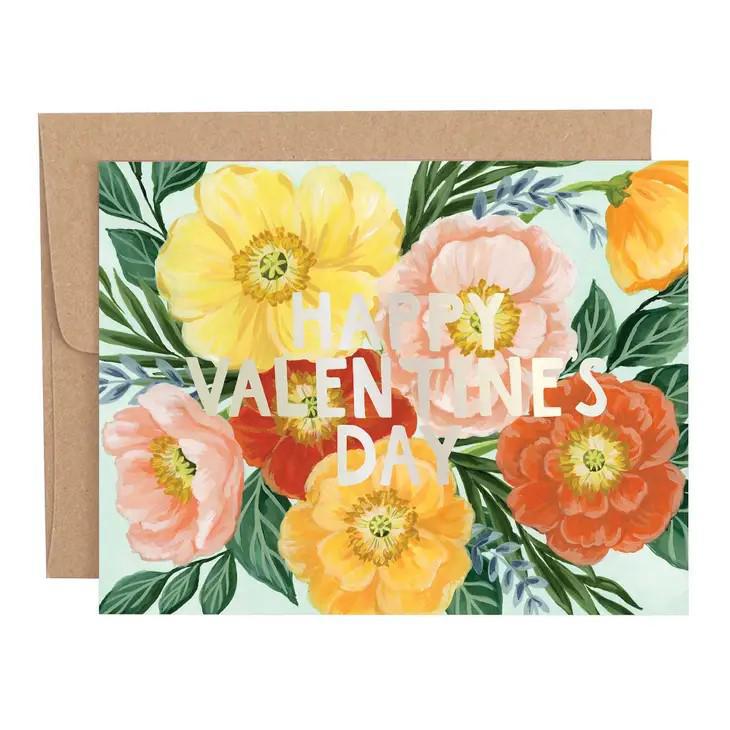 Card - Valentine's Day - Poppies Floral by 1Canoe2