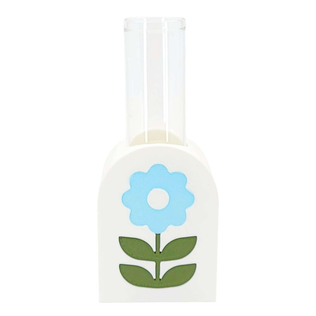 Vase - Flower Power (Ice Blue) by Linda Makess