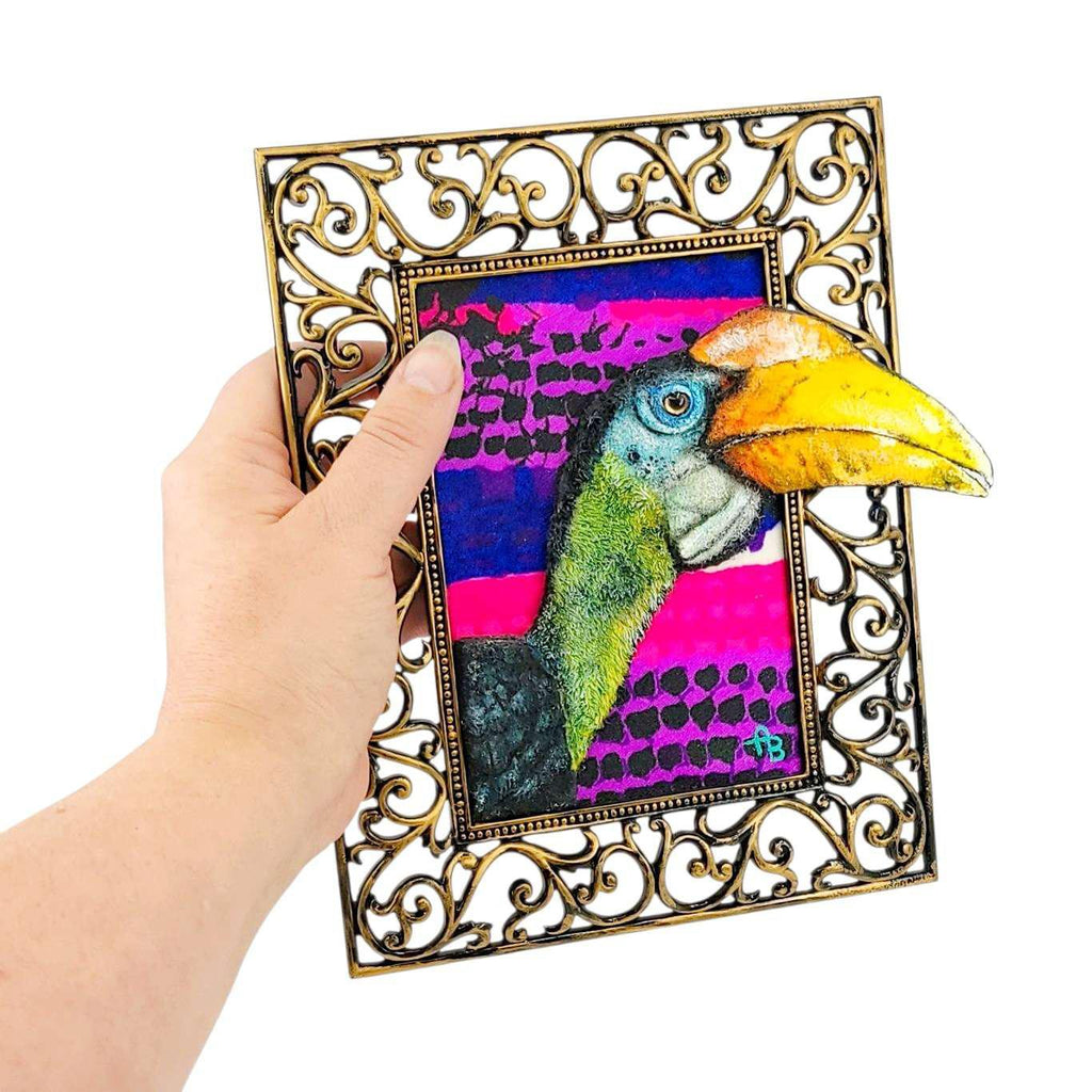 Applique Art - Hornbill (OOAK) by Chubby Bunny