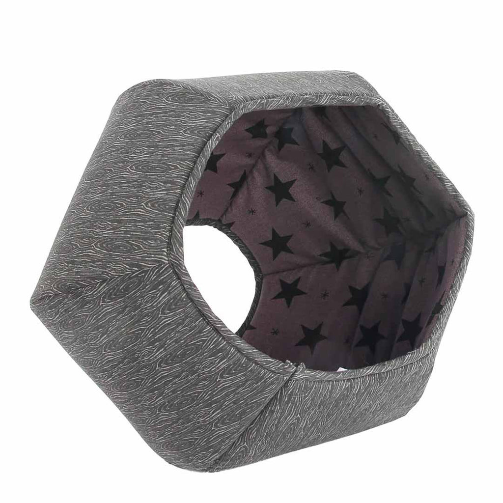 Regular The Cat Ball - Black Wood Grain (Purple with Black Stars lining) by The Cat Ball