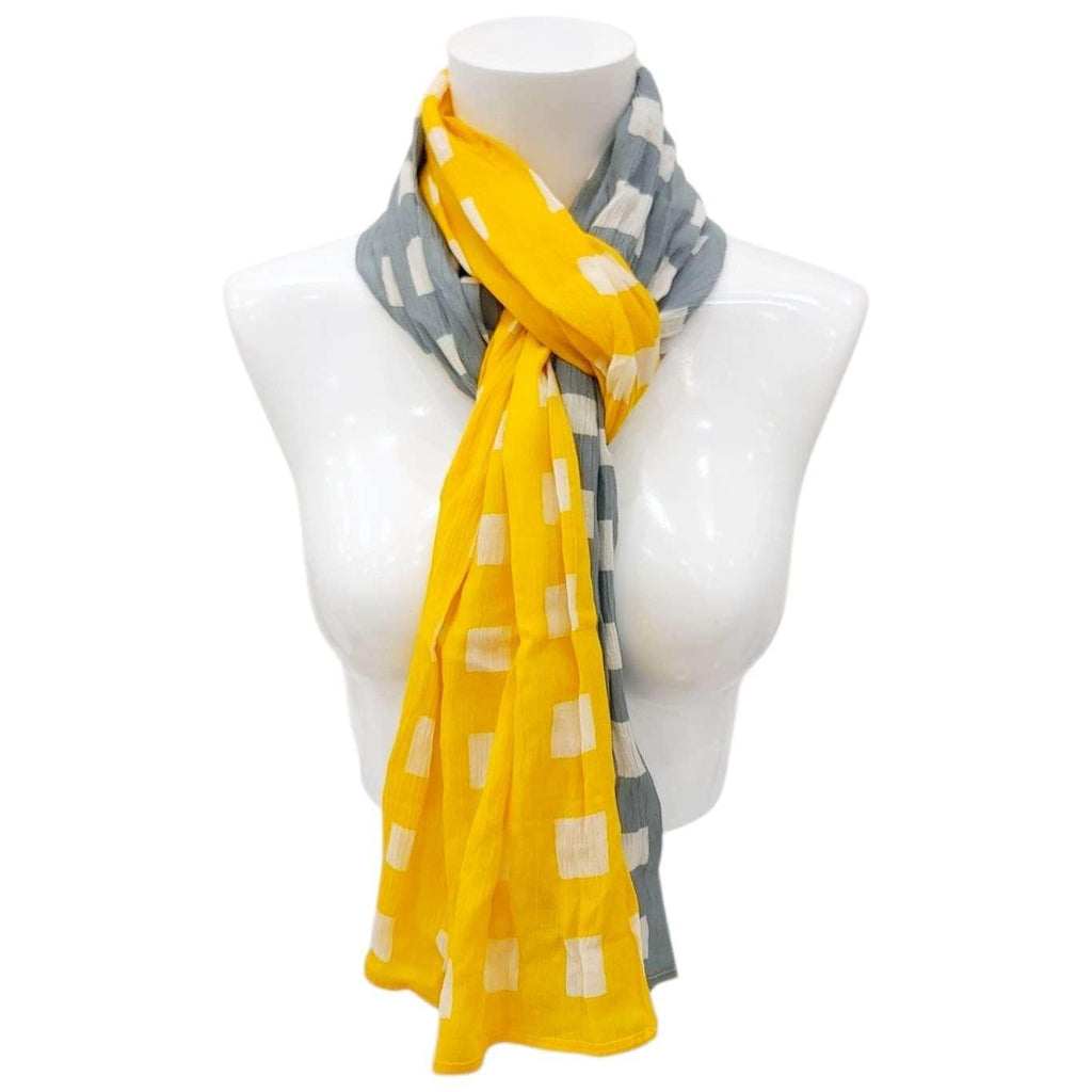 Scarf - Flores (Yellow and Gray) by Maika