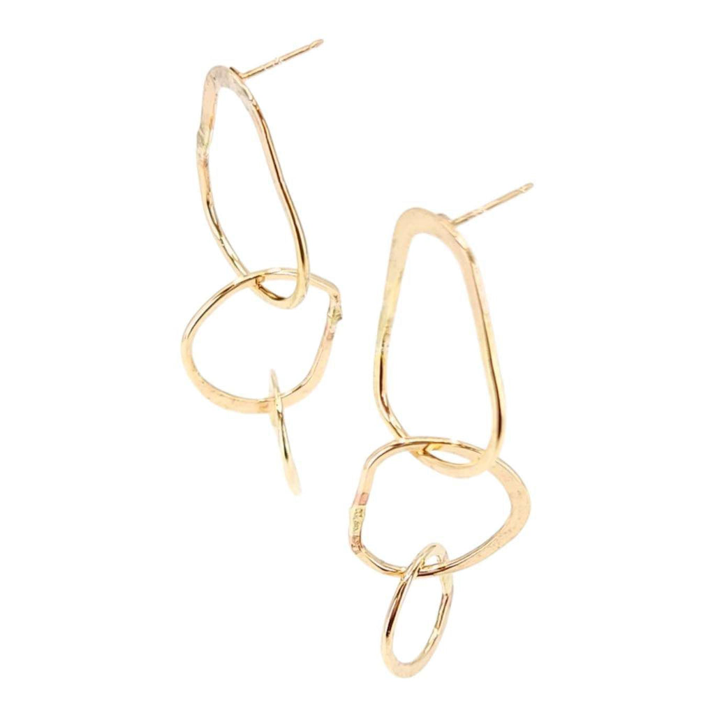 Earrings - Small Riverstone (Gold Fill) by Verso