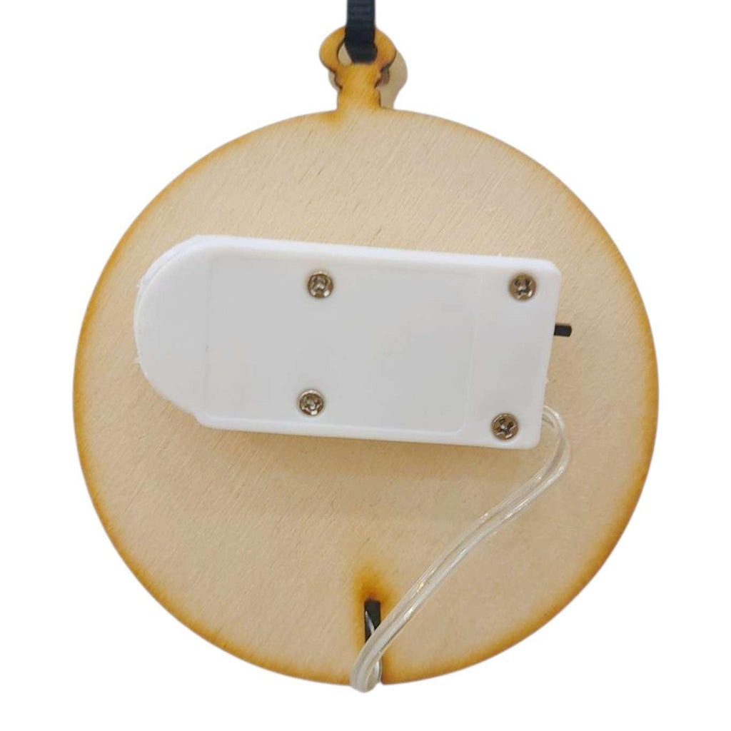 Ornament - Light Up Wood (Howling Wolf) by Squirrel Tacos Papercuts