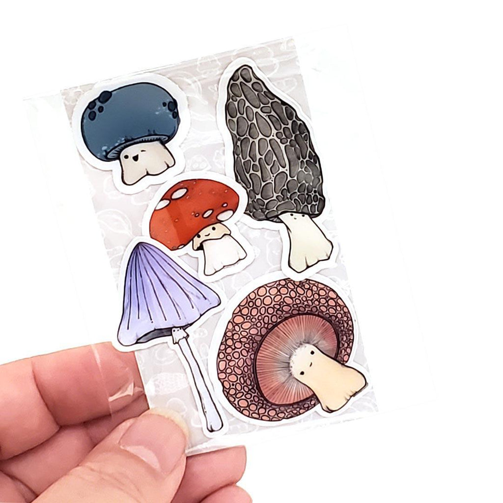 Tiny Stickers - Set of 5 - Mushroom Friends (Assorted) by World of Whimm