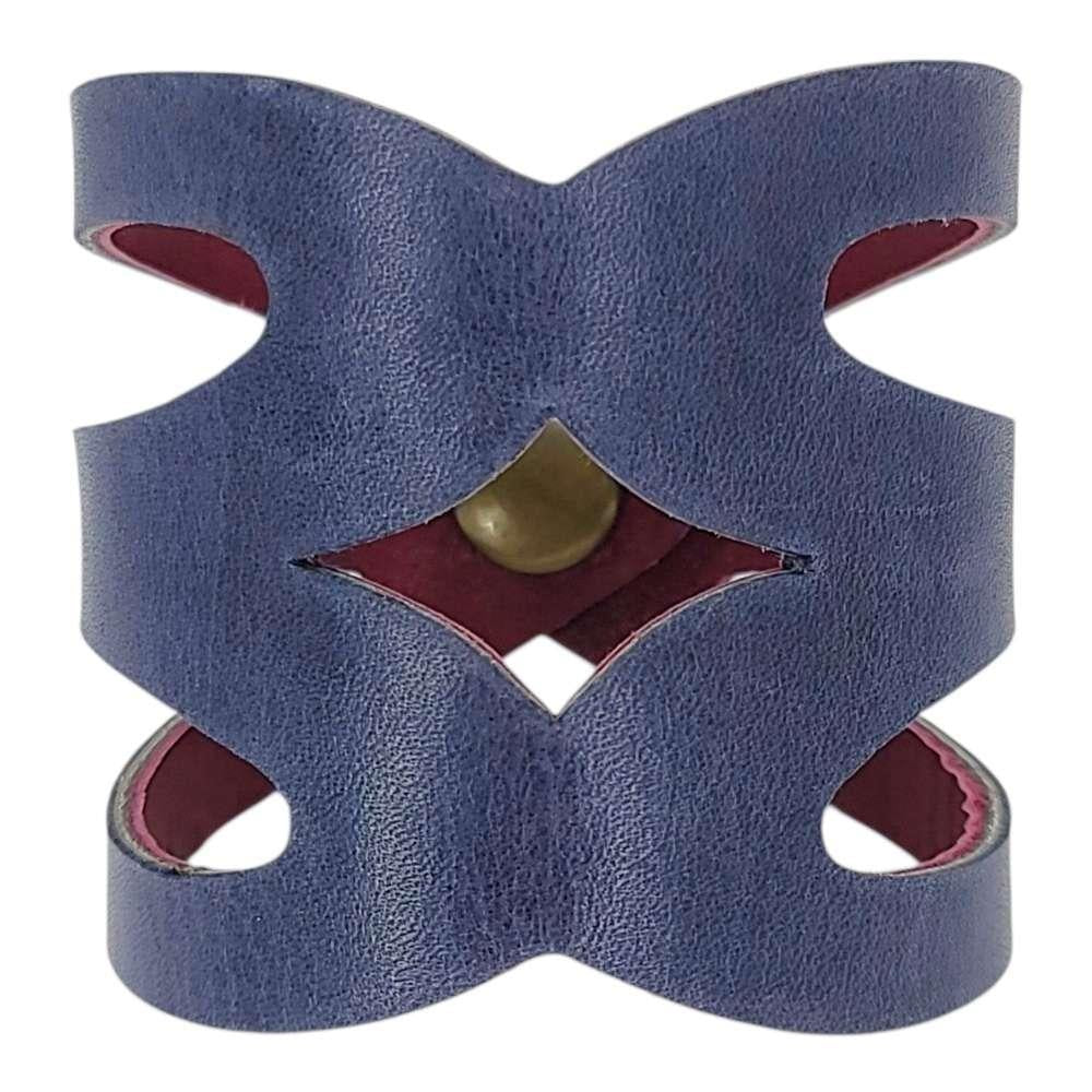 Cuff - Valentine Reversible (Cranberry Red and Violet Ink) by Oliotto