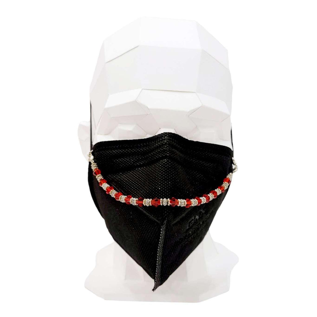 Mask Chain - Bead String (Red Glass) by Tiny Aloha