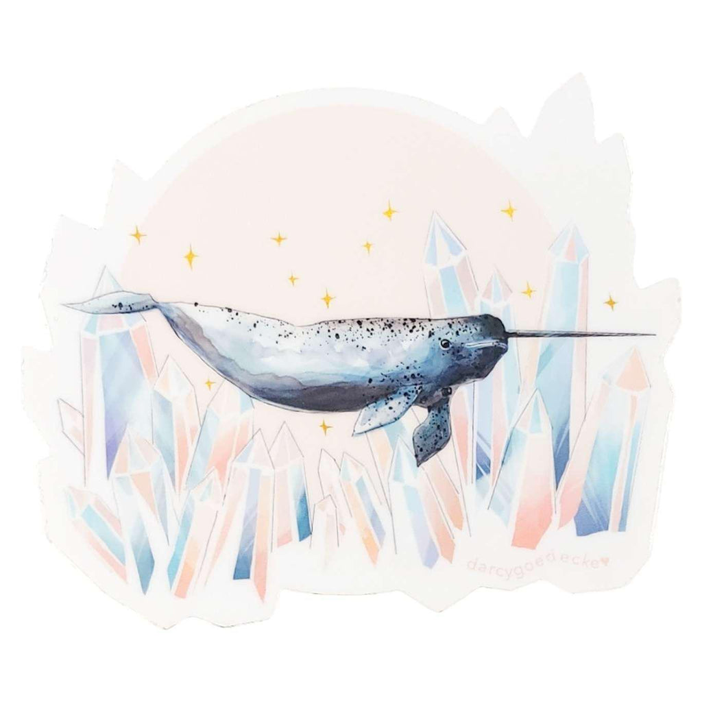 Sticker - 4 in - Narwhal Vinyl by Darcy Goedecke