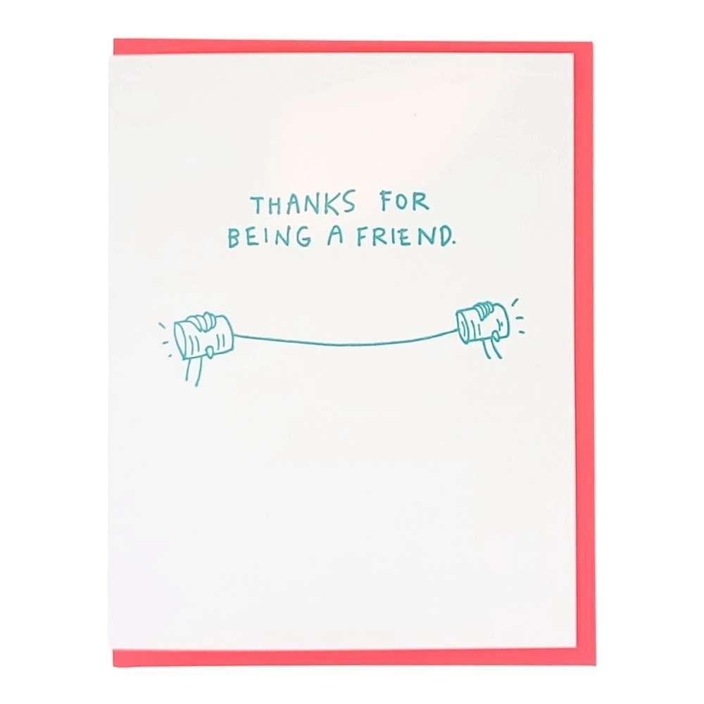 Card - Thinking of You - Thanks for Being a Friend by Ladyfingers Letterpress