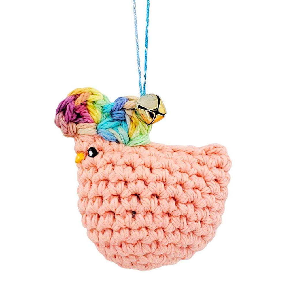 Ornament - Chicken with Bell (Assorted) by Moyo Workshop