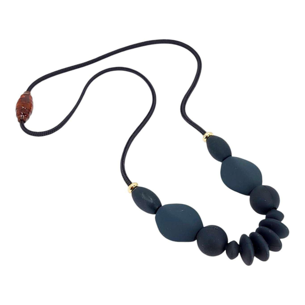 Chewable Necklace - Signature (Charcoal Black) by January Moon