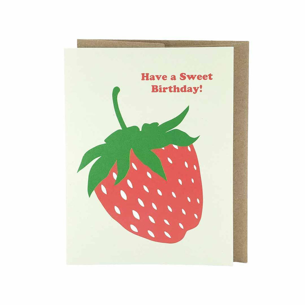 Card - Birthday - Have a Sweet Birthday Strawberry by Orange Twist