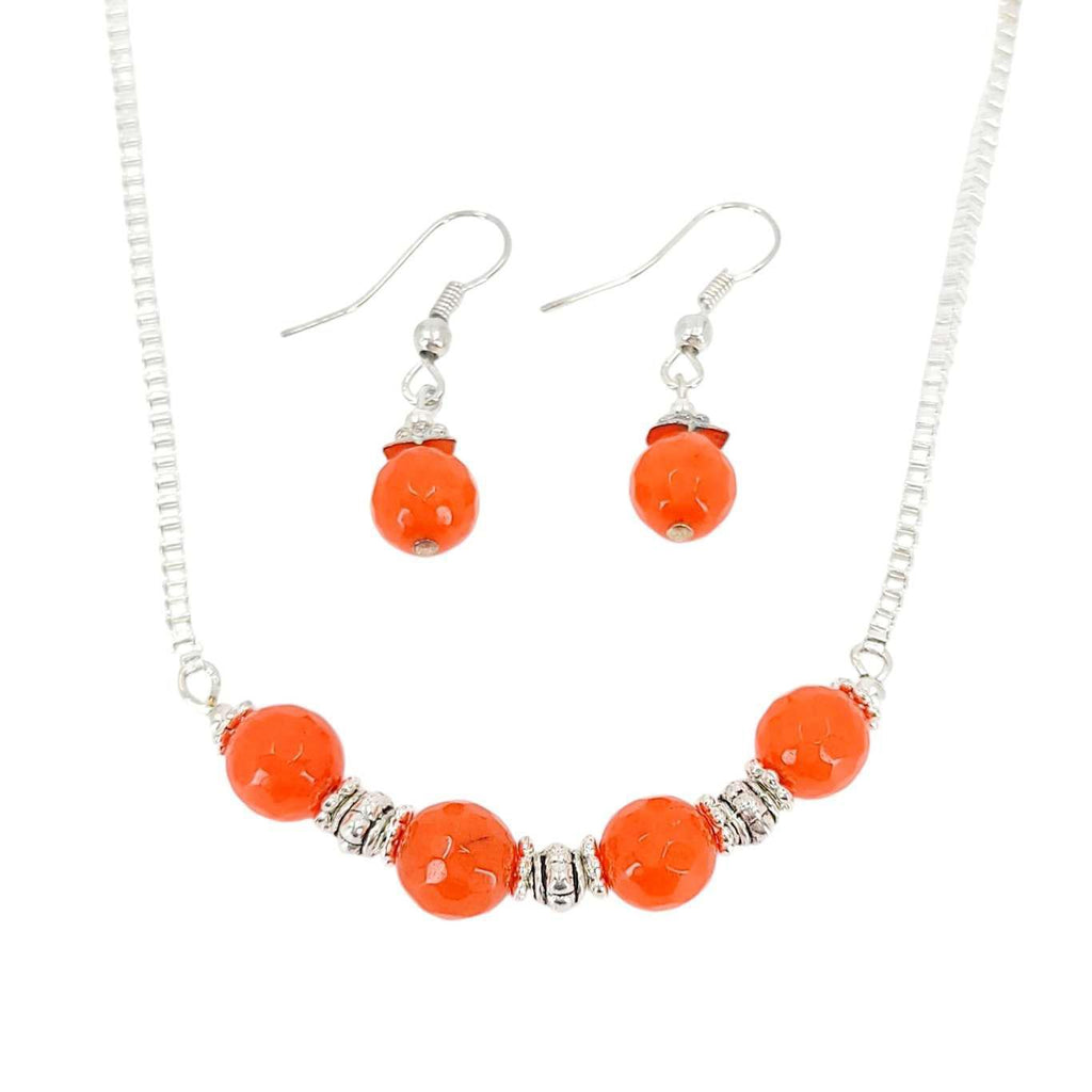 Earrings - Simple Bead Drops (Orange Topaz) by Tiny Aloha