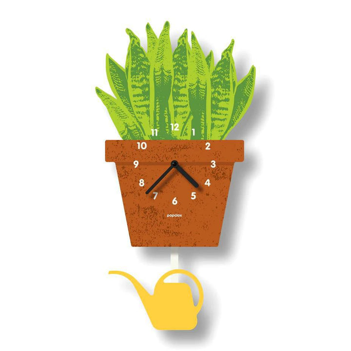 Acrylic Clock - Houseplant Pendulum by Popclox