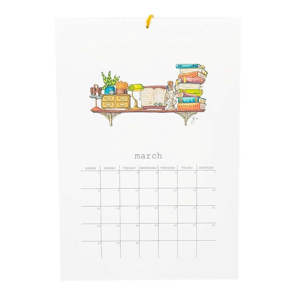 Calendar - 2026 Whimsical Shelves  by Lizzy Gass