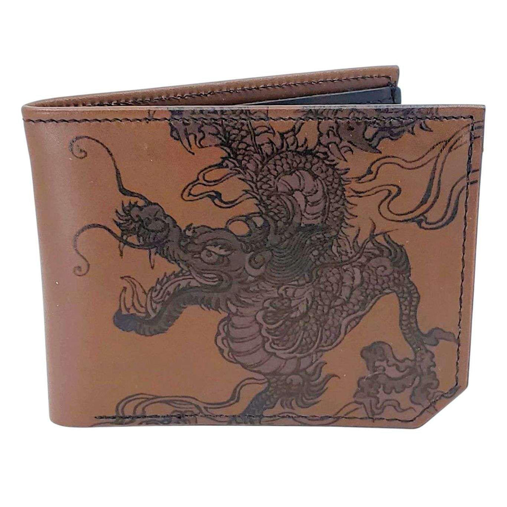 Leather Wallet - Dragon (Brown) by Backerton