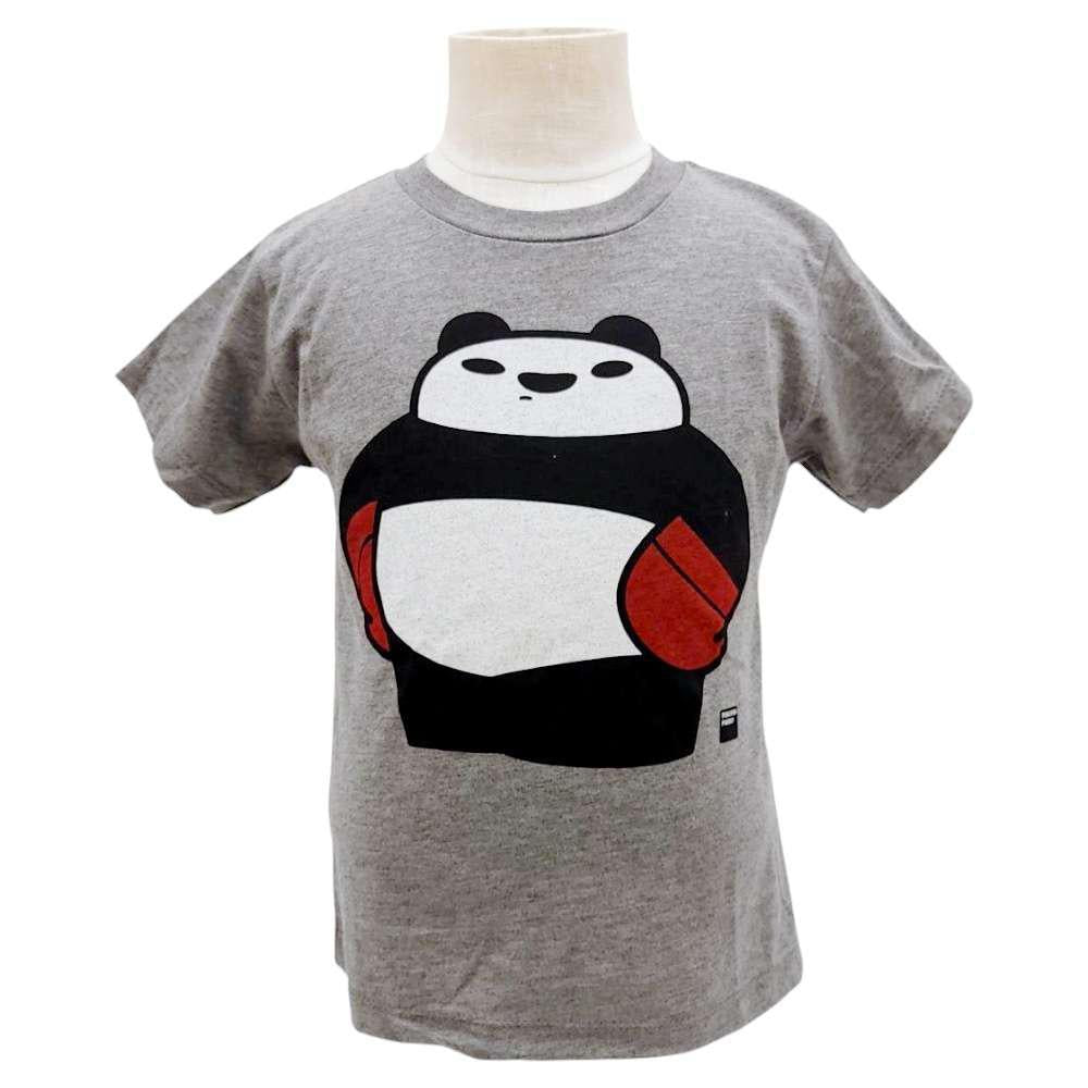 Kids Tee - Panda Pose Heather Gray by Punching Panda