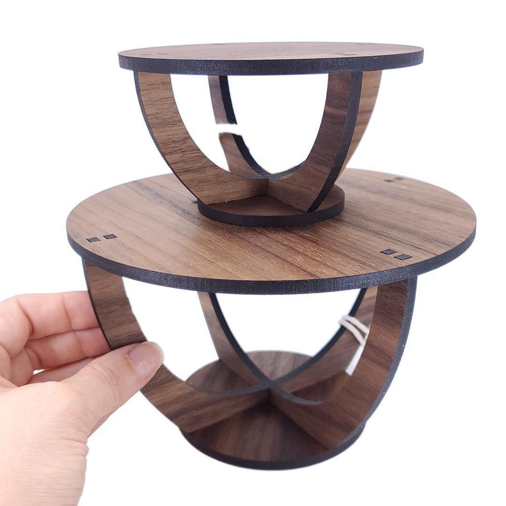 Plant Stand - Circular Walnut (Small or Large) by 6 by 6 Arts