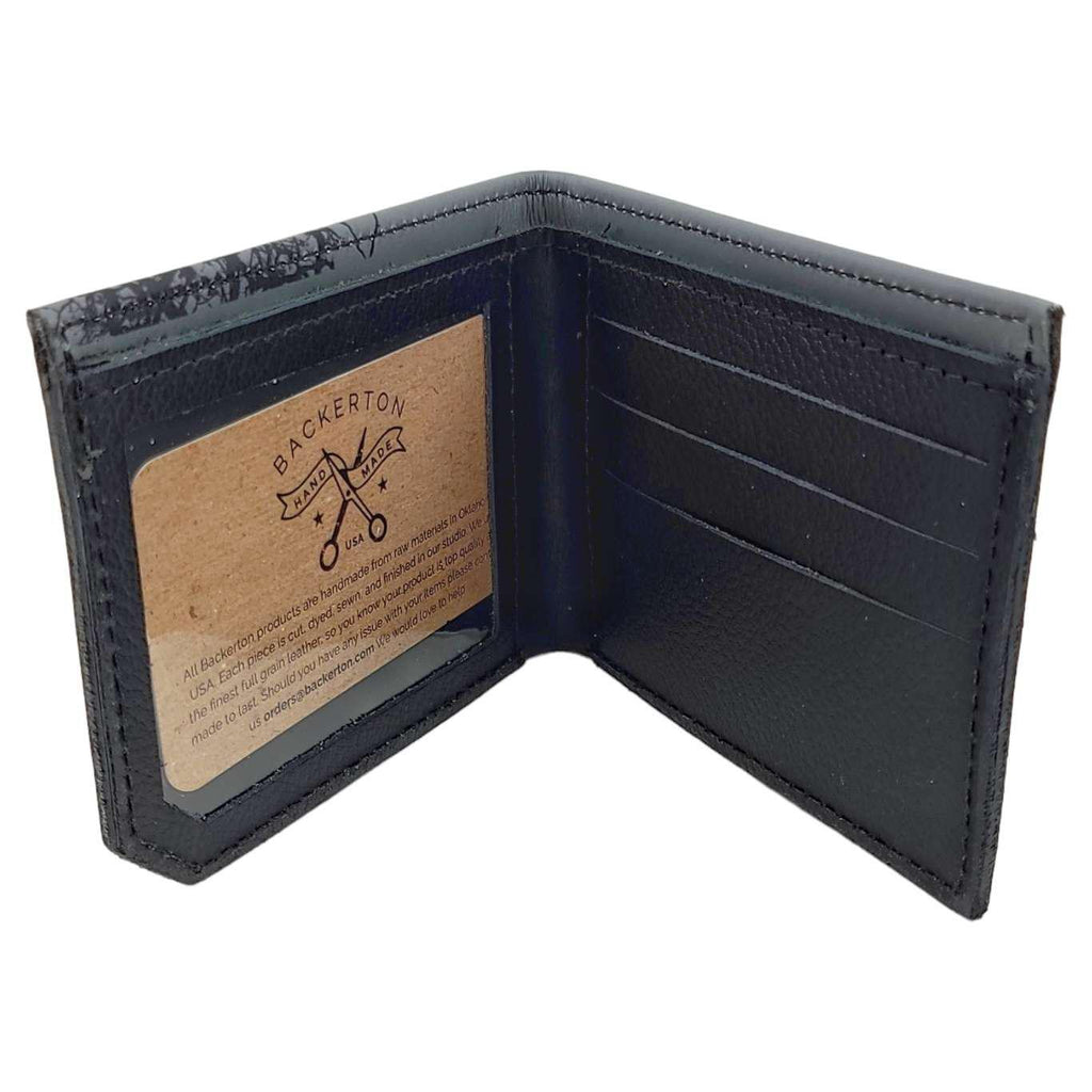 Leather Wallet - Gray Branches by Backerton