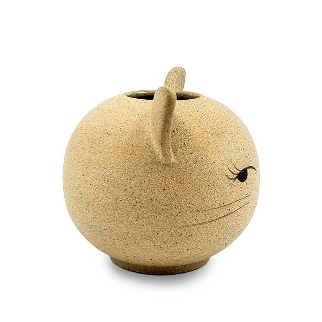 Kitty Cat Vase - Coy by Jennifer Fujimoto