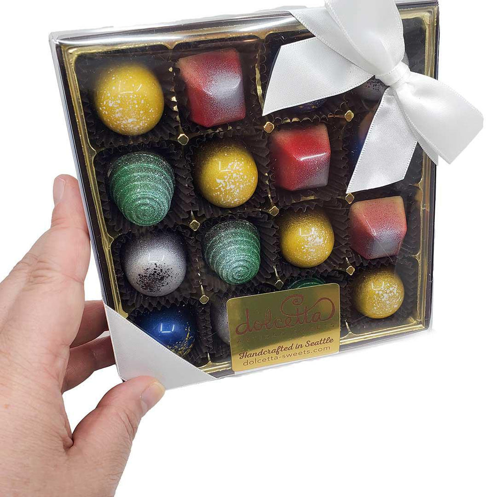 Holiday Bonbons - 16 Piece Holiday Assortment by Dolcetta Artisan Sweets