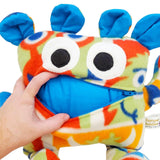 Plush - 14in - Large Chomper Buddy (Colorful Monsters Blue) by Peek A Boo Plush, image 5 of 7