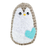 Plush Toy - Small Penguin (Brown Sparkle with Faded Aqua Heart) by Moyo Workshop, image 6 of 6