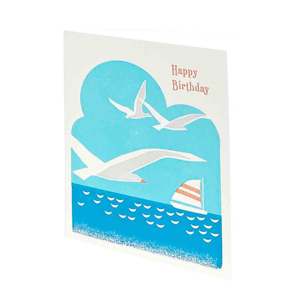 Card - Birthday - Seascape Happy Birthday by Ilee Papergoods