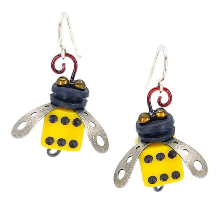 Earrings - Boxcar Bees by Chickenscratch