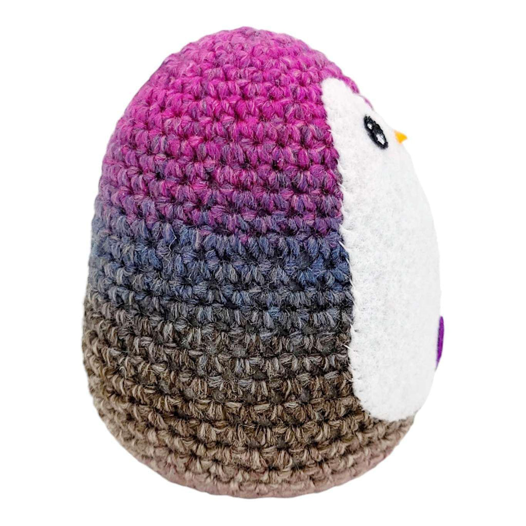 Plush Toy - Large Penguin (Magenta Gradient with Purple Heart) by Moyo Workshop