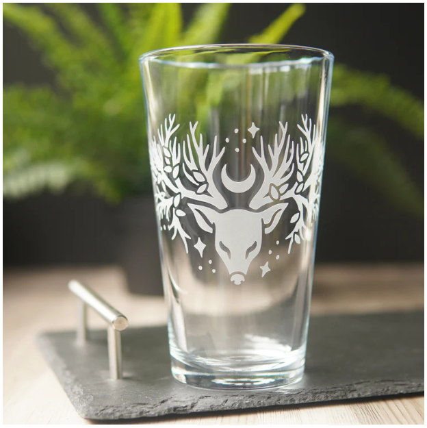 Pint Glass - Deer Tree by Bread and Badger
