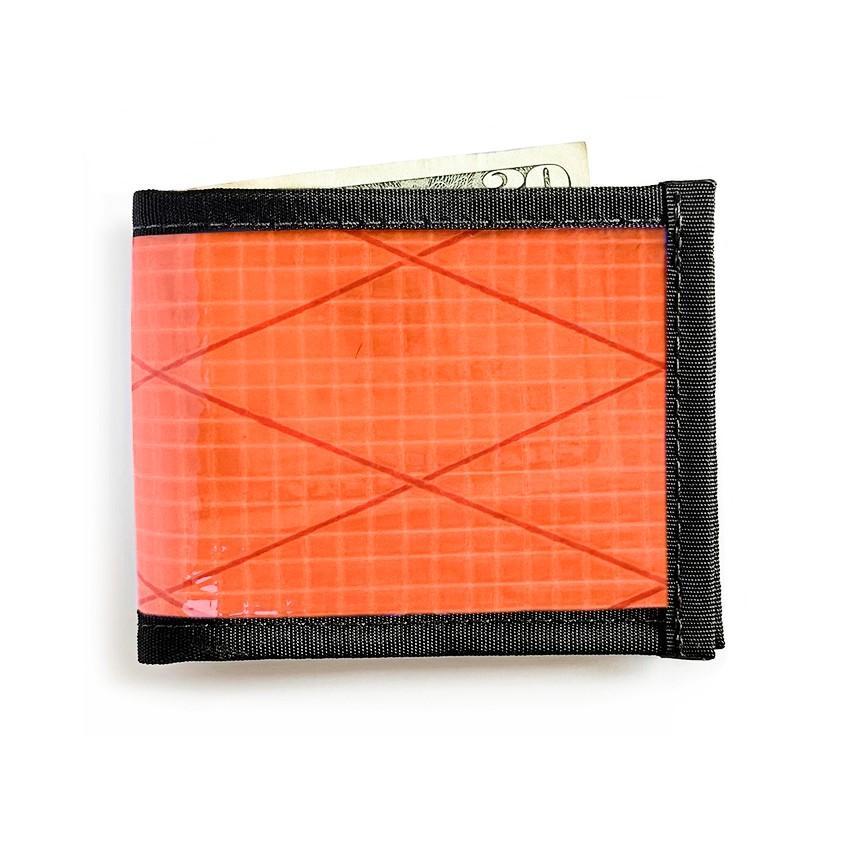 Wallet - Recycled Sailcloth Vanguard Bifold - Orange - by Flowfold