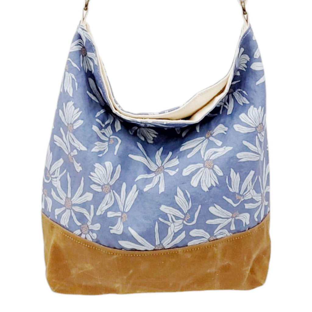 Bag - Large Cross-Body (Blue Daisy) by Emily Ruth Prints