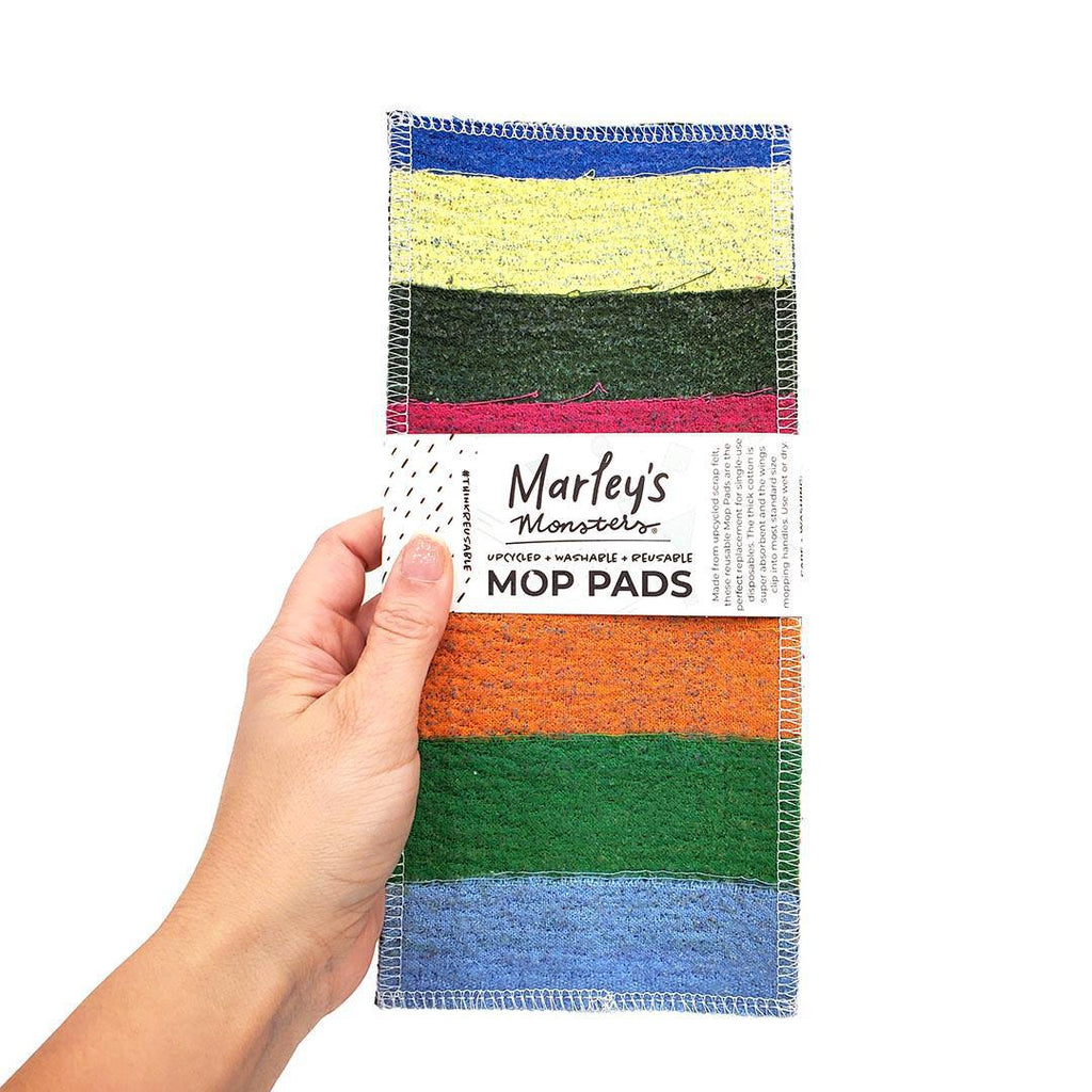 Cleaning - Set of 2 - Floor Felt Mop Pad (Assorted Colors) by Marley’s Monsters