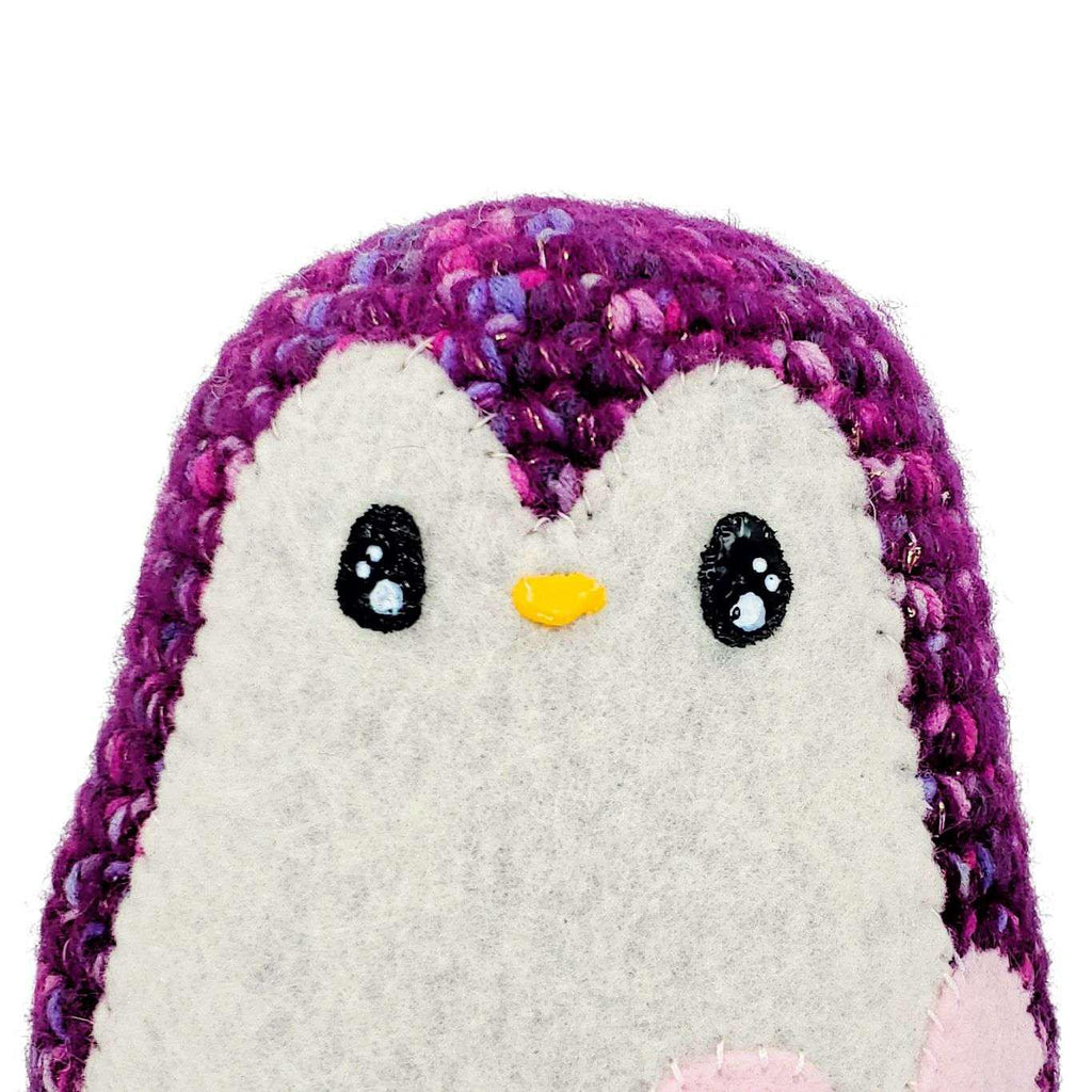Plush Toy - Extra Large Penguin (Multicolored Pink with Pink Double Heart) by Moyo Workshop