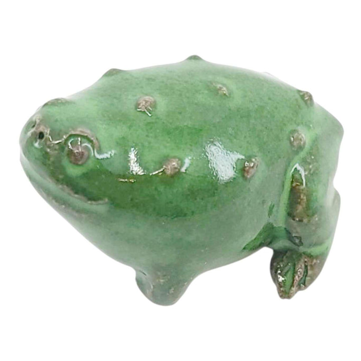 Collectible - Tea Pet Figurine (Green Frog) by Mist Ceramics
