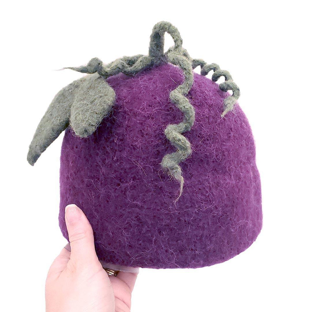 Hat - Grape Felted Wool Cap  (Assorted Sizes) by Snooter-doots