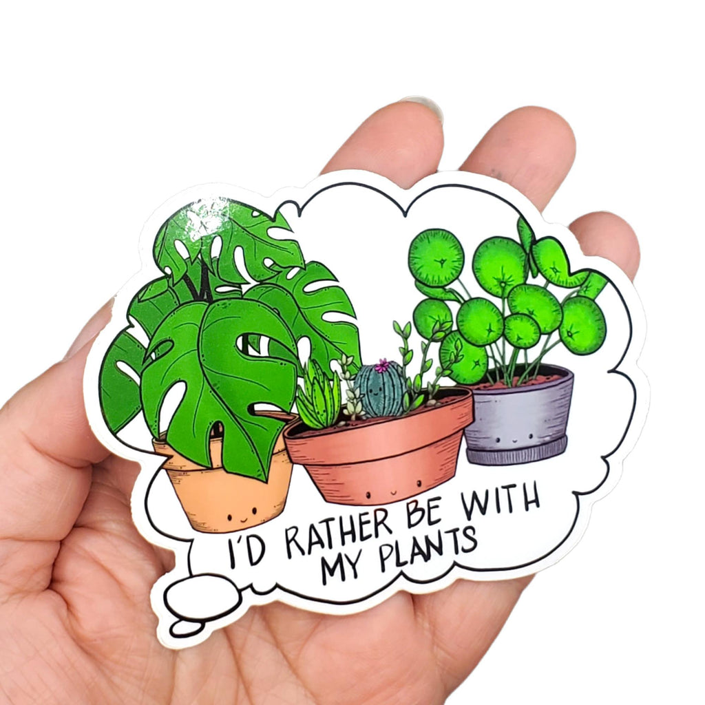 Sticker - I'd Rather Be With My Plants by World of Whimm