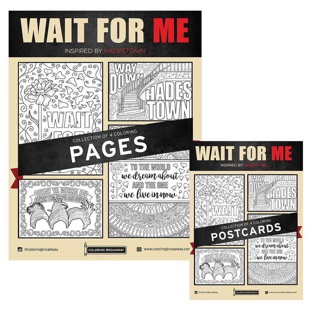 Coloring - Wait for Me (Pages or Postcards) by Coloring Broadway