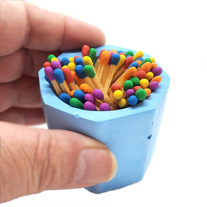 Match Holder - Sky Blue Concrete (Rainbow Matches) by Tenn Prairie