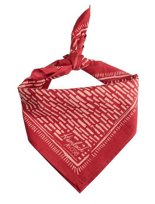 Bandana - Ruby Dashes in Bold Red by Hemlock Goods