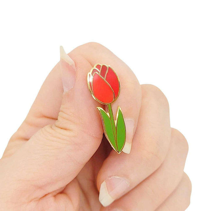 Enamel Pin - Red Tulip by Hemleva