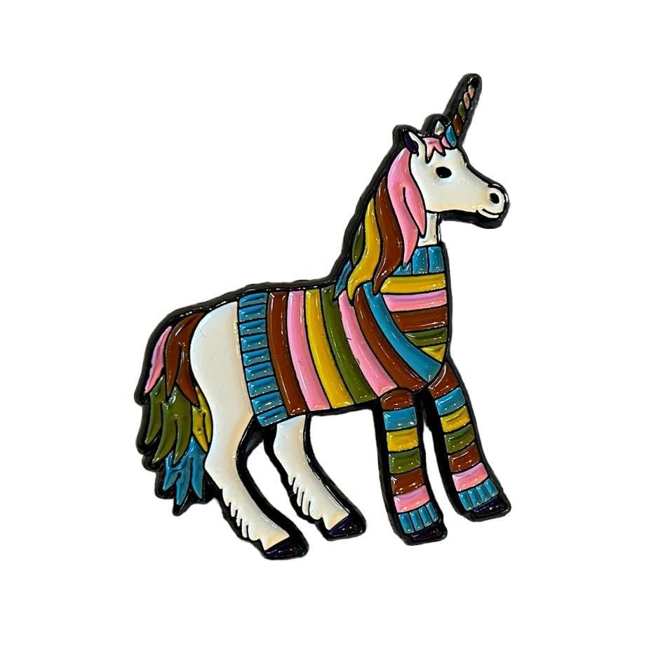 Enamel Pin - Unicorn Sweater by Green Bird Press