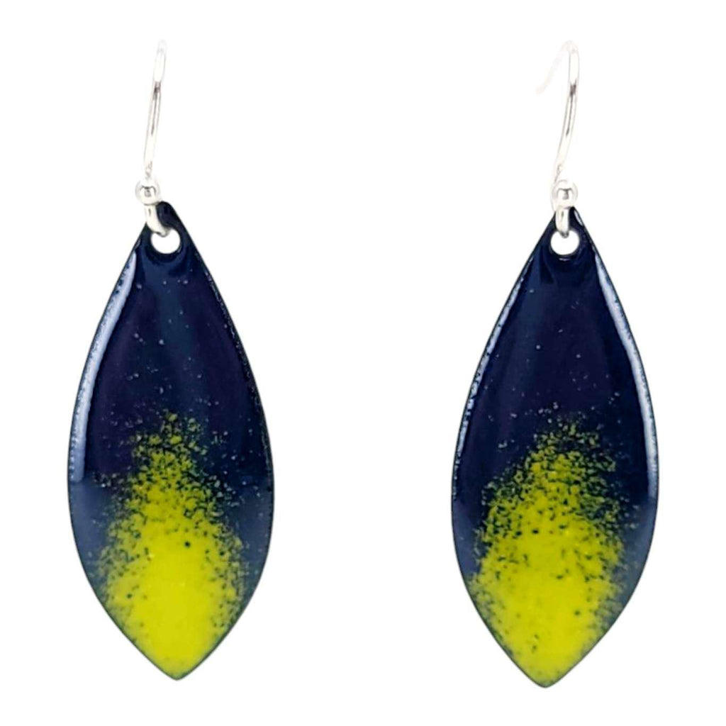 Earrings - Long Marquise (Blue Green) by Magpie Mouse Studios