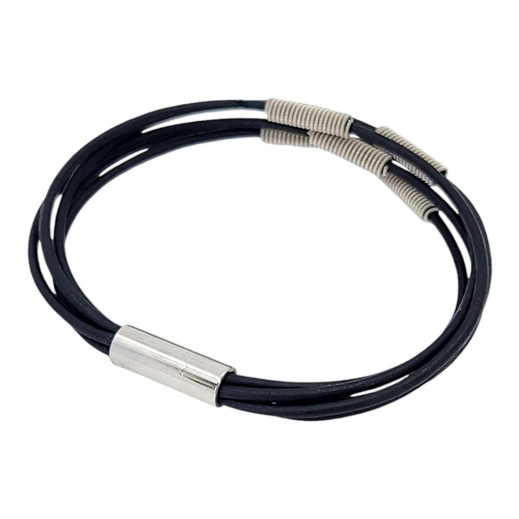 Bracelet - M - Arpeggio Leather (Black) by High Strung Studios