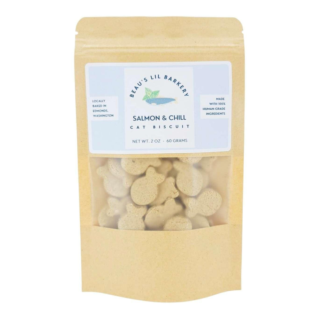 Pet Treat - Salmon & Chill Cat or Dog Biscuits (2 oz) by Beau's Lil Barkery