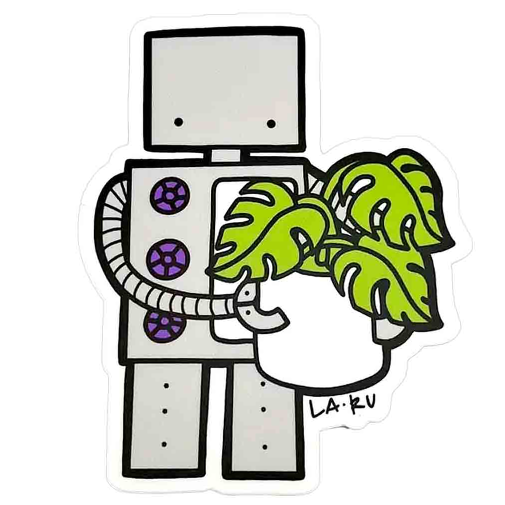 Sticker - Robot Monstera by La Ru