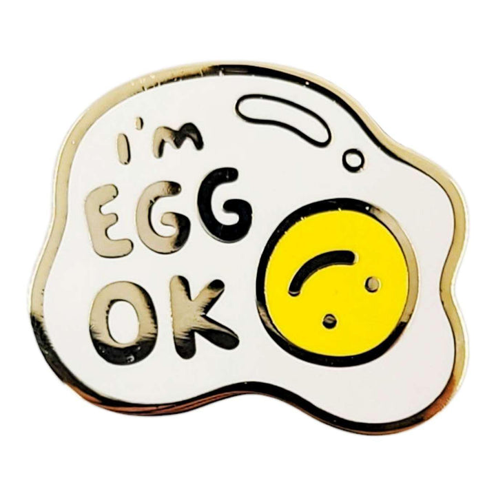 Enamel Pin - I'm Egg OK by Mis0 Happy