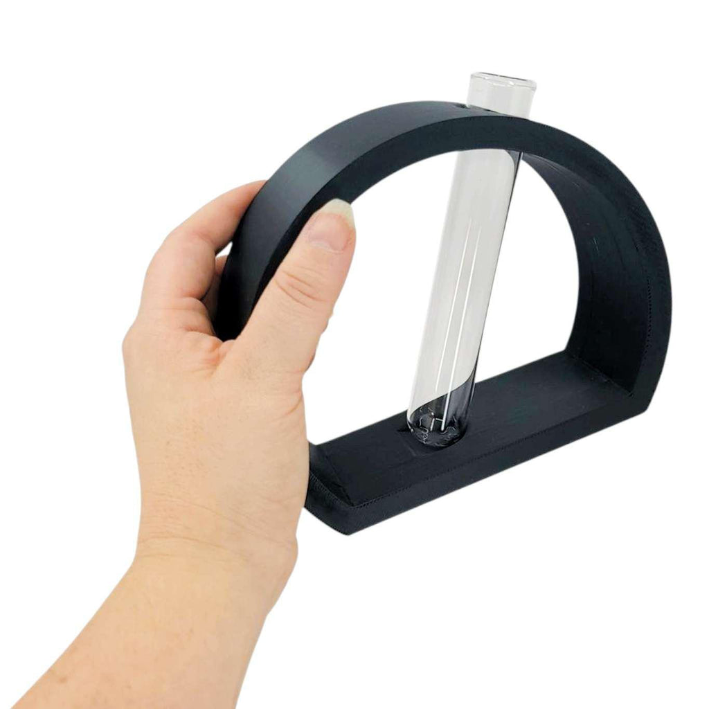 Vase - Half Moon Propagation Station (Black) by Rosebud Homegoods